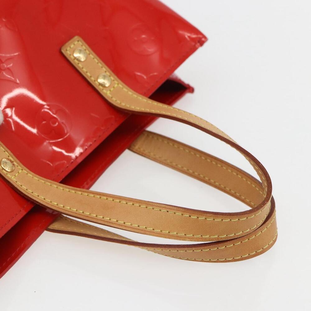 LOUIS VUITTON Monogram Vernis Reade PM Hand Bag Red Rouge M91088 LV Auth 158118 - Picture 7 of 16